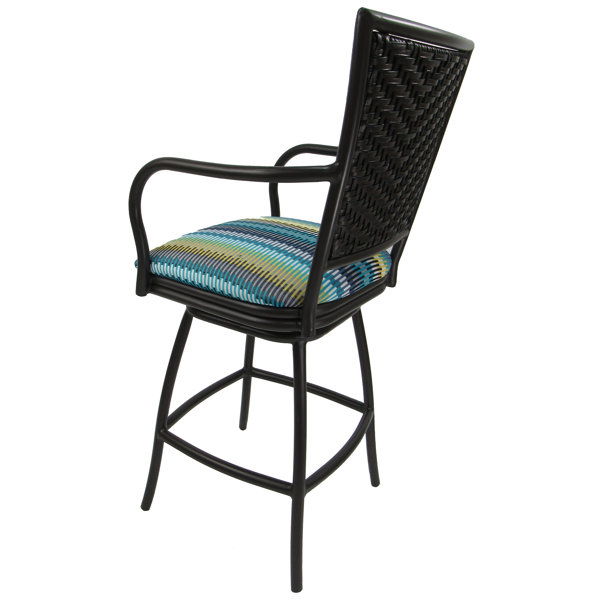 Red Barrel Studio® Hyannis Erin 26" Patio Bar Stool with Cushion Wayfair
